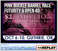 Pink Buckle Barrel Race and Horse Sale, Lazy E Arena, Guthrie, OK - October 6-10. 2021