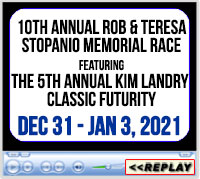 10th Annual Rob & Teresa Stopanio Memorial Race featuring the 5th Annual Kim Landry Classic Futurity, The Southeastern Livestock Pavilion, Ocala, FL - December 31 - January 3, 2021
