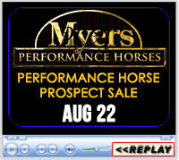 2020 Myers Performance Horse Prospect Sale, Seven Down Arenas, Spearfish, SD - August 22, 2020