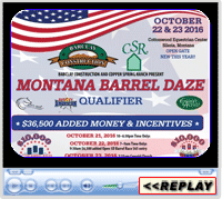 Montana Barrel Daze, October 22-23, 2016 - Cottonwood Equestrian Center, Silesia, MT