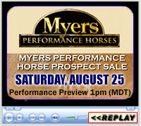 2018 Myers Performance Horse Prospect Sale - Aug 25, 2018