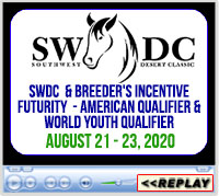 Southwest Desert Classic & Breeder's Incentive Futurity, American Qualifier & World Youth Qualifier, Blackhawk Arena, Salina, UT - August 21-23, 2020